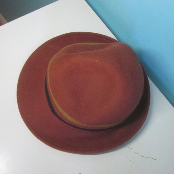 Adora Rusty Orange Wool Hat "One Size" - Picture 11 of 11